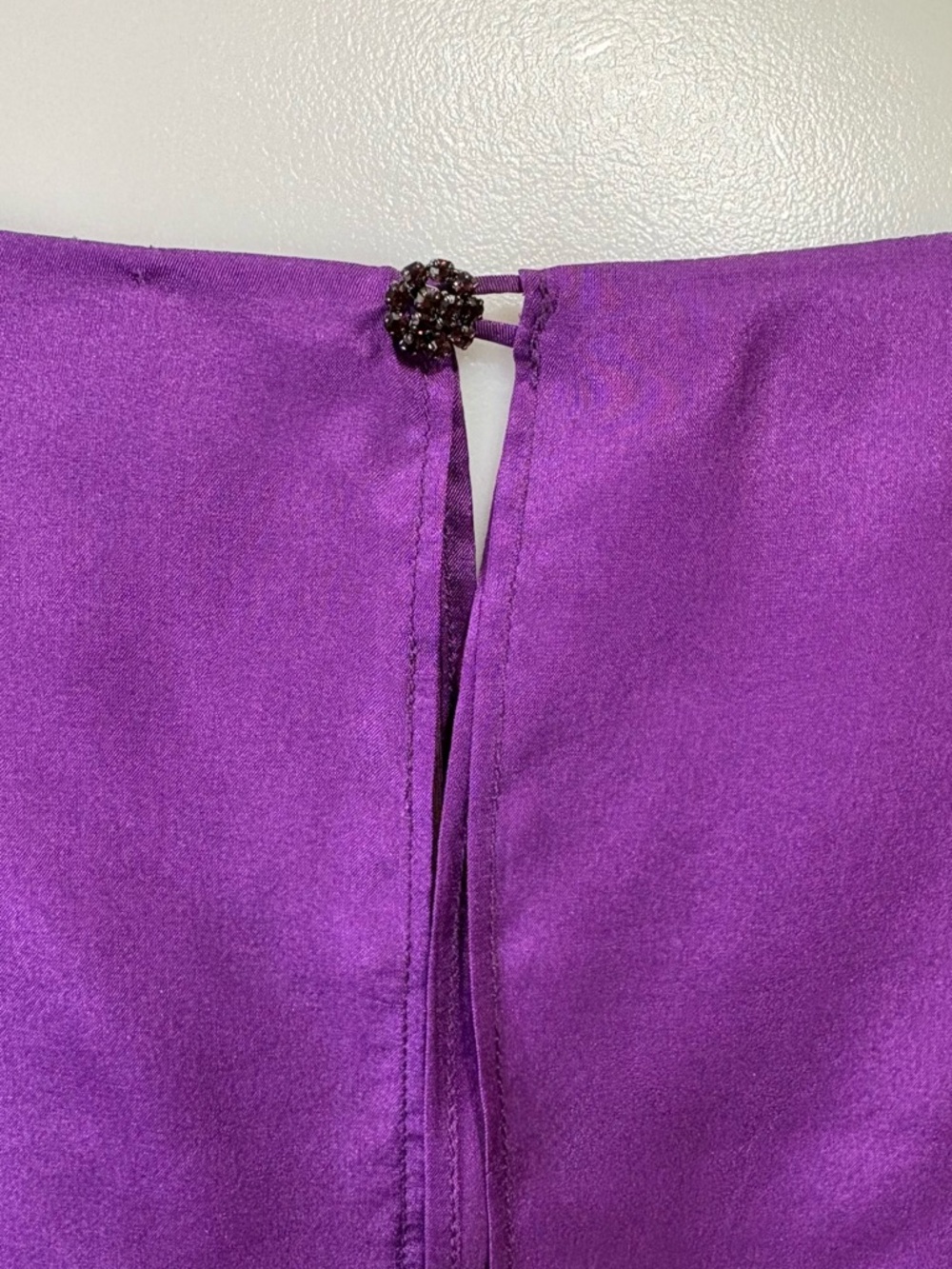 CH Carolina Herrera Purple Silk Dress Cocktail Evening Designer Bow Detail - Picture 8 of 13